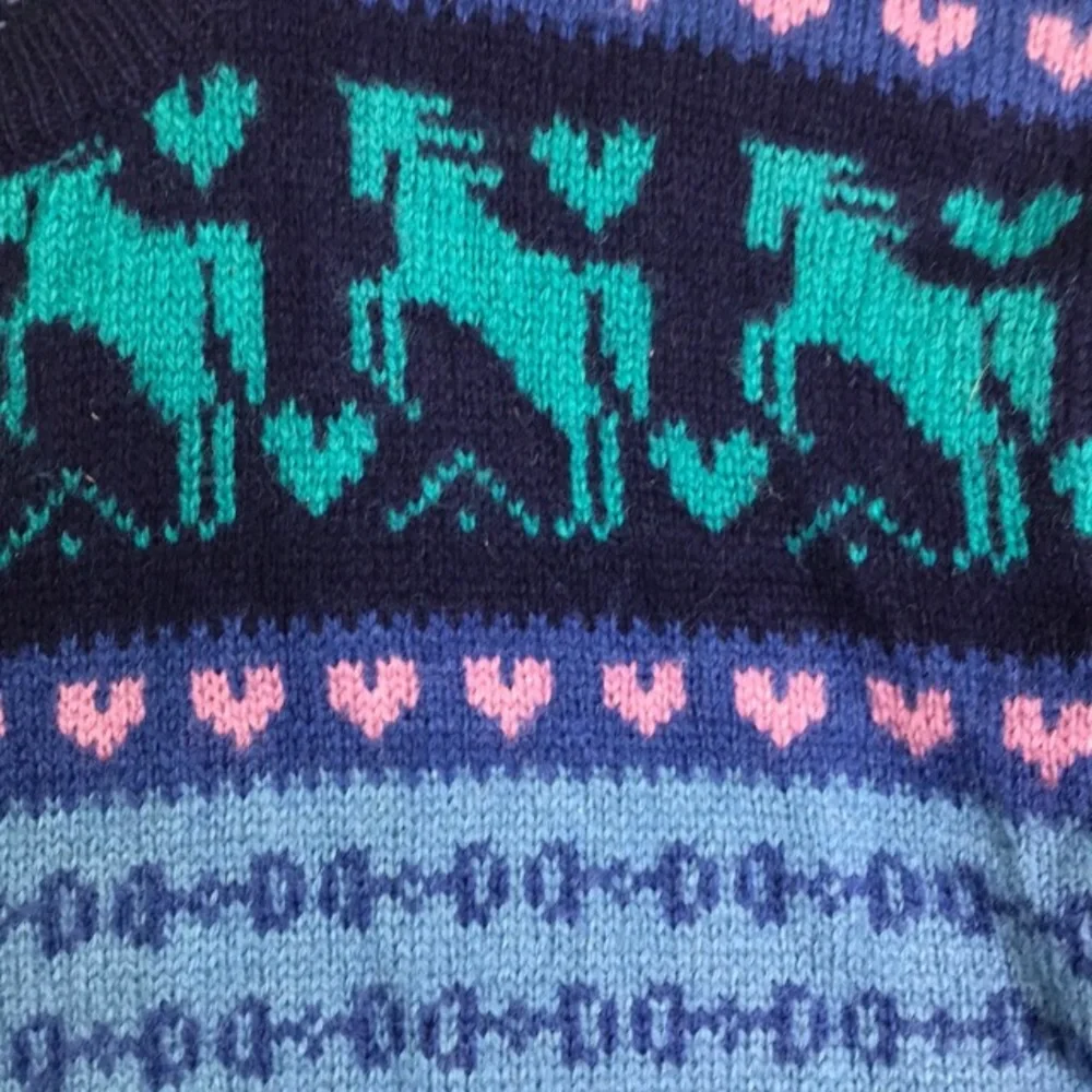 Vintage Kristy Miller Wool Sweater With Horses 🐎 - Picture 2 of 7